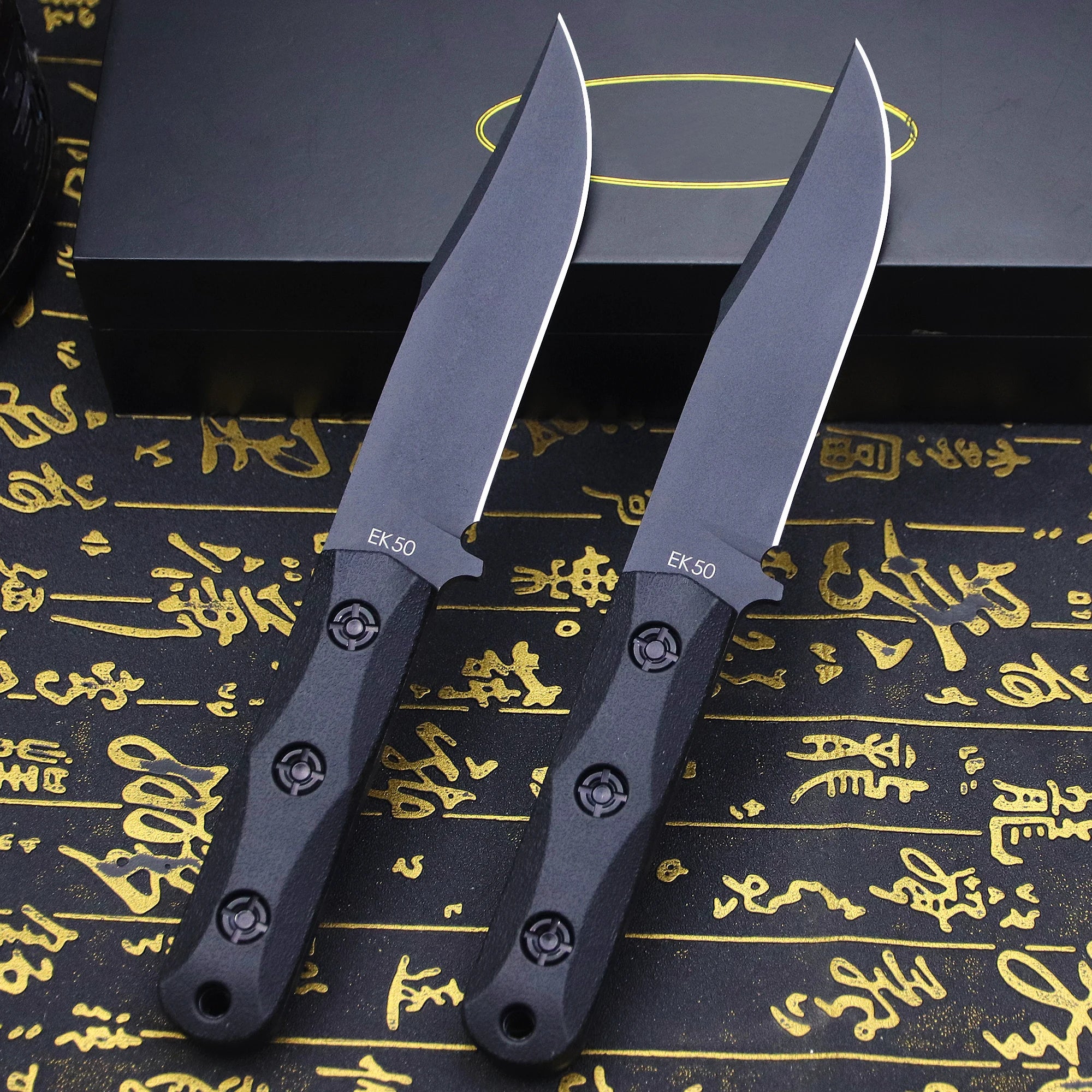 U.s.akb-ek50junglehuntingstraightknife + Sheath, Outdoorcampingsurvivalknife...