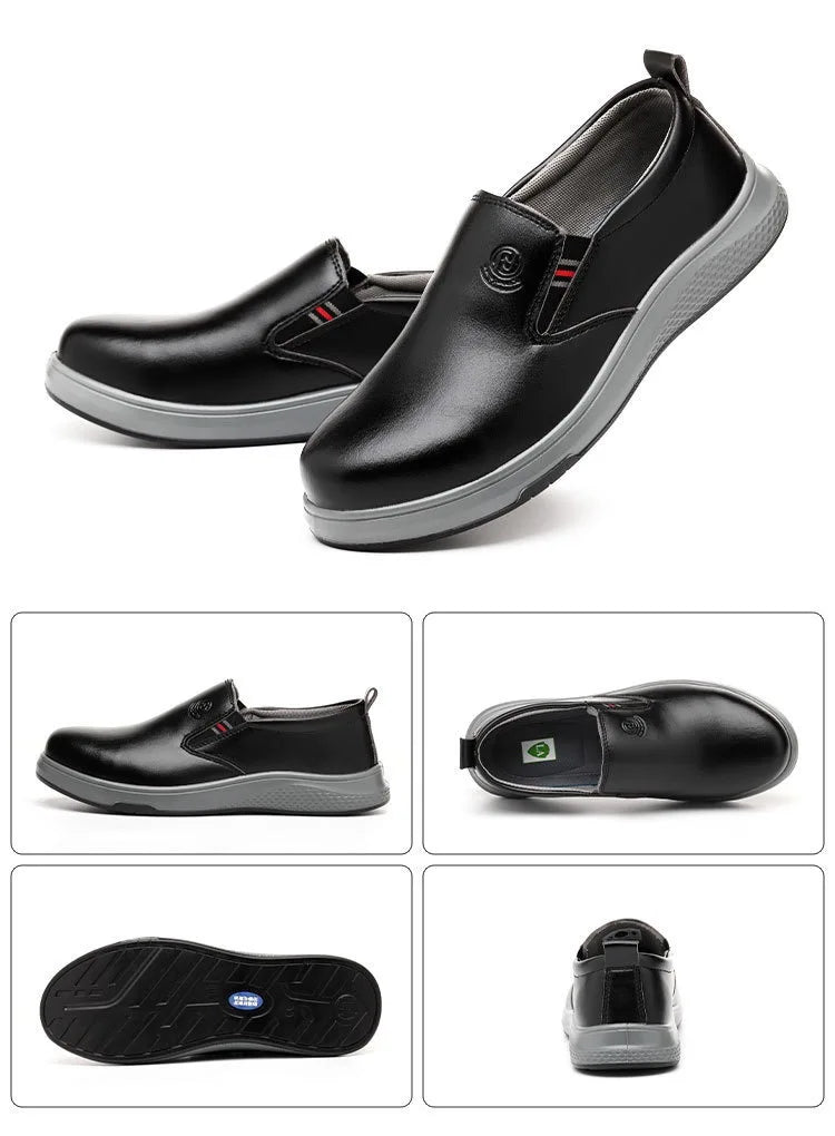 Lightweight and comfortable PU sole, anti-static and breathable white work shoes, anti smashing and anti piercing safety shoes