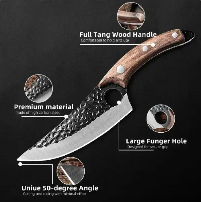 Professional Kitchen Knife Boning Knives Meat Cleaver Vegetables Cutter Handmade Forged Butcher Knife Household Chef Cook Knife