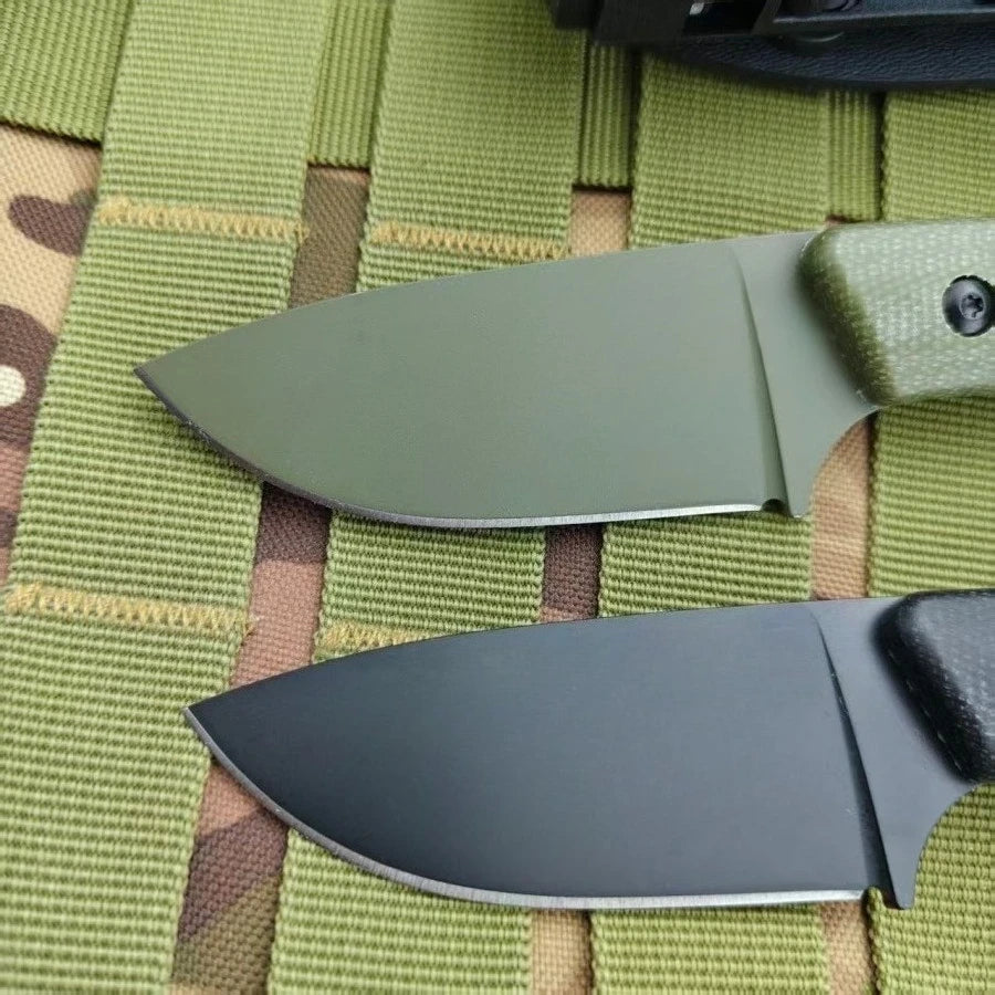 Multipurpose Utility Camping Fishing Essential Straight Knife with K Sheath Ergonomic Design Portable Cutting EDC Outdoor Knives
