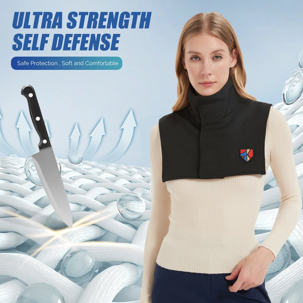 Cut& Slash Resistant High Collar Neck Guard Chest Protector Anti-stab Self-defense Body Safety