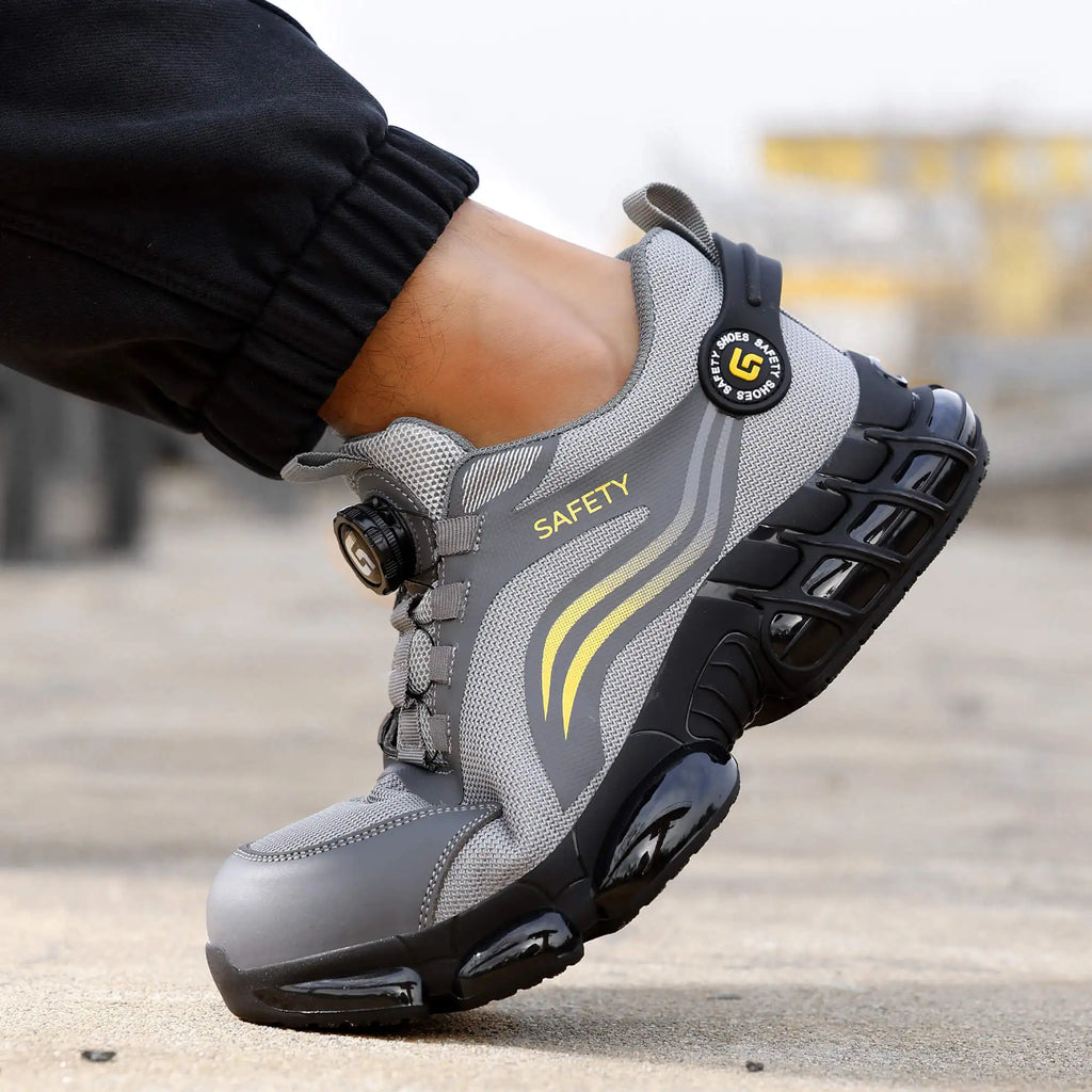 Yizhoncomansafetyshoesforworkmeshupperbreathabletpusolecushionedanti-sliplightwe...